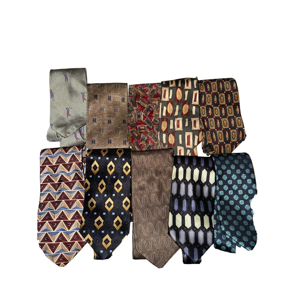 Alexander Julian Colours Tie lot of 10, 100% silk